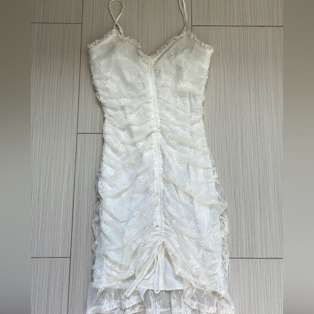 Lucyinthesky floral hoco/grad rutched dress